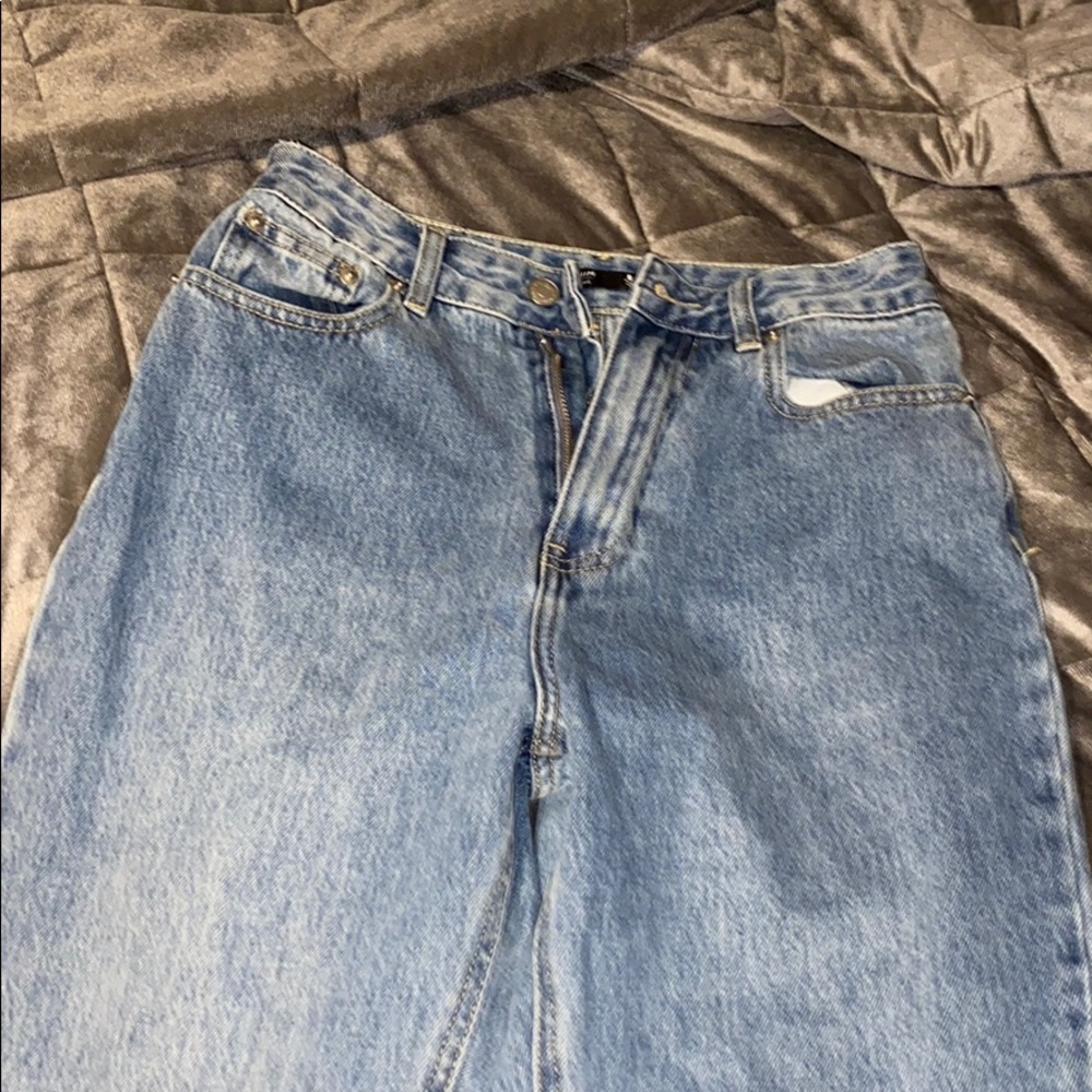 Denim high rise mom jeans